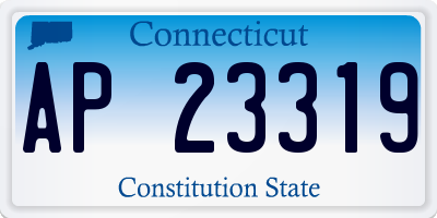 CT license plate AP23319
