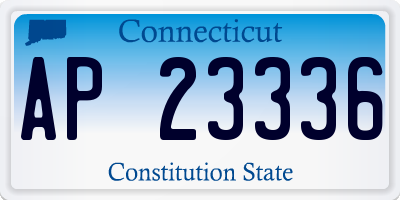CT license plate AP23336