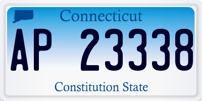 CT license plate AP23338