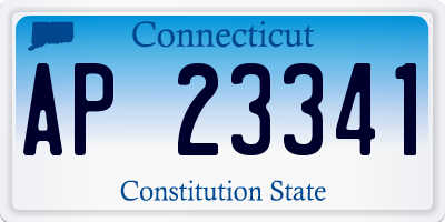 CT license plate AP23341