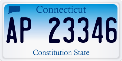CT license plate AP23346