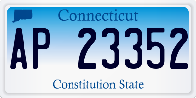 CT license plate AP23352
