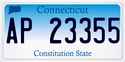 CT license plate AP23355