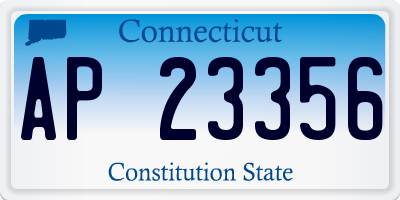CT license plate AP23356