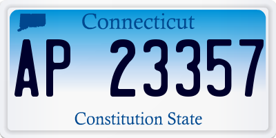 CT license plate AP23357