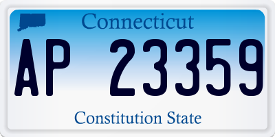 CT license plate AP23359