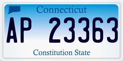 CT license plate AP23363