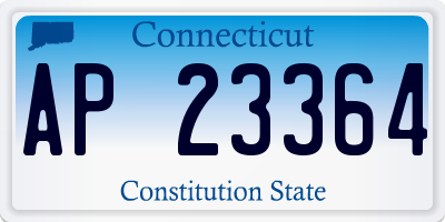 CT license plate AP23364