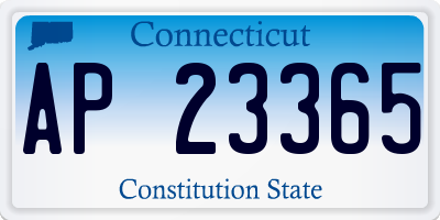 CT license plate AP23365