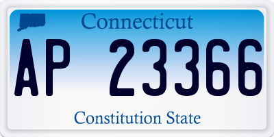 CT license plate AP23366
