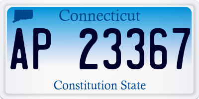 CT license plate AP23367