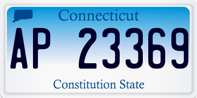 CT license plate AP23369