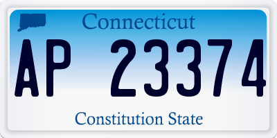 CT license plate AP23374