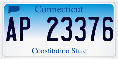 CT license plate AP23376