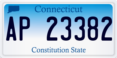 CT license plate AP23382