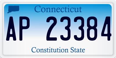 CT license plate AP23384