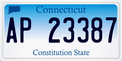 CT license plate AP23387