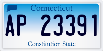 CT license plate AP23391