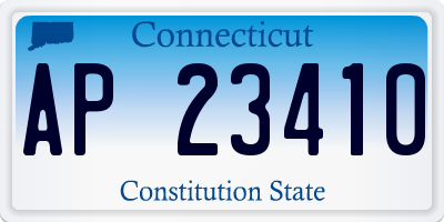 CT license plate AP23410