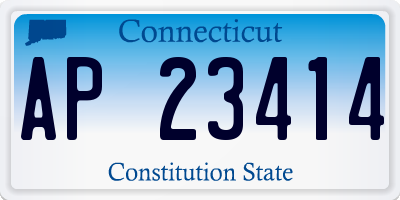 CT license plate AP23414