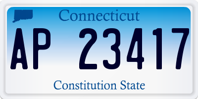 CT license plate AP23417