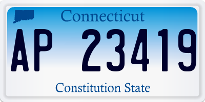 CT license plate AP23419