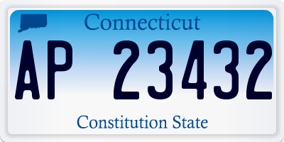 CT license plate AP23432