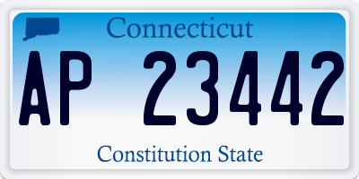 CT license plate AP23442