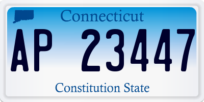 CT license plate AP23447