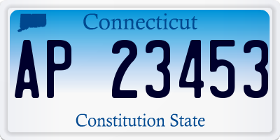 CT license plate AP23453