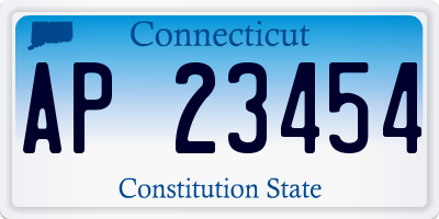CT license plate AP23454