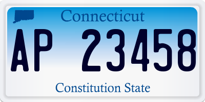 CT license plate AP23458