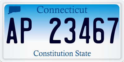 CT license plate AP23467