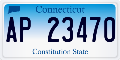 CT license plate AP23470