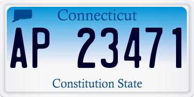 CT license plate AP23471