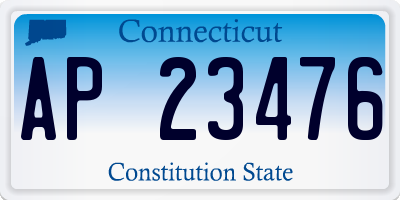 CT license plate AP23476