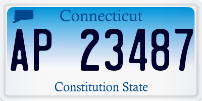 CT license plate AP23487