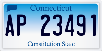 CT license plate AP23491