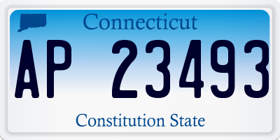 CT license plate AP23493