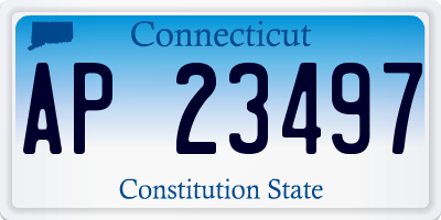 CT license plate AP23497