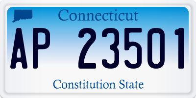 CT license plate AP23501