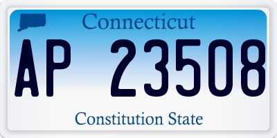 CT license plate AP23508