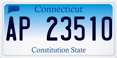 CT license plate AP23510
