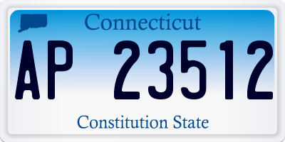 CT license plate AP23512