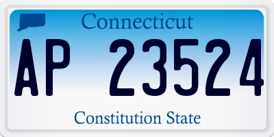 CT license plate AP23524