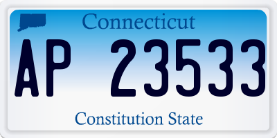 CT license plate AP23533
