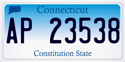 CT license plate AP23538