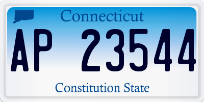 CT license plate AP23544