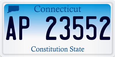 CT license plate AP23552