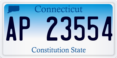 CT license plate AP23554